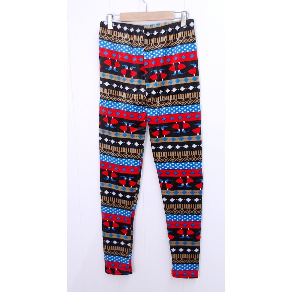 Supernova Leggings Pants Bohemian Print Colorful Design‎ Women One Size / #9156